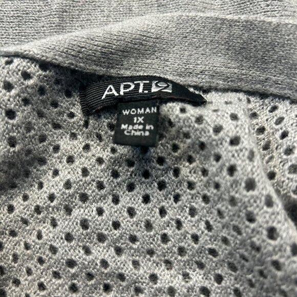 Apt. 9 Womens Gray Acrylic Open Cardigan 1X - Picture 5 of 6